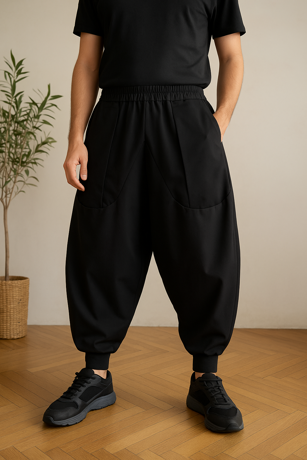 Hakama Pants Men • Japanese Pants • Samurai Hakama Style Pants • Balloon Pants • Wide Leg Techwear Trousers • Japanese Clothing