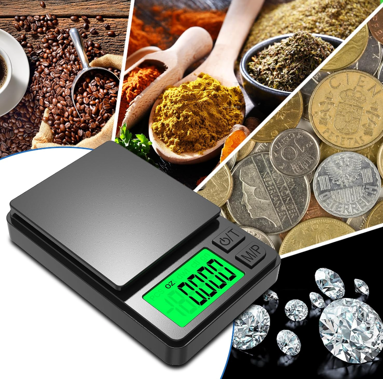 Pocket Digital Scale - High Precision 0.01g, Compact & Lightweight, Black