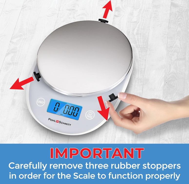 Digital Food Kitchen Scale - Multifunctional, Stainless Steel, Grey, 11lb Capacity