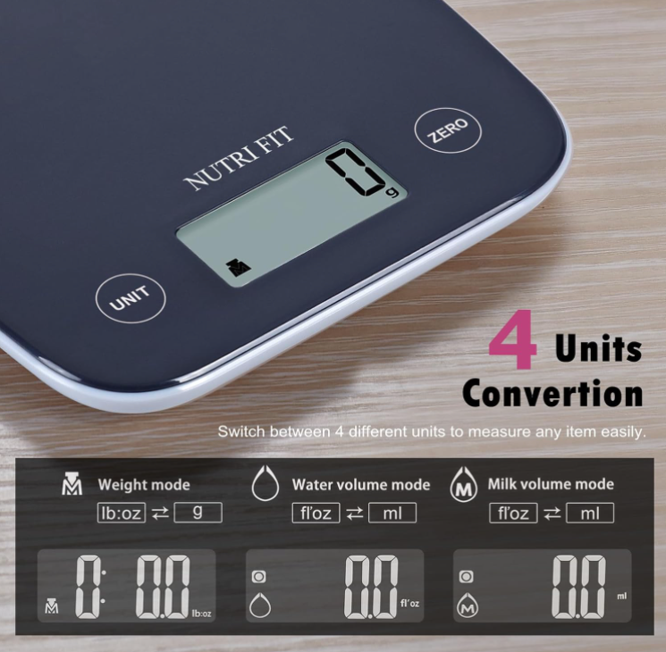 Digital Food Scale - 11lb Capacity, Cooking Scale for Grams & Ounces