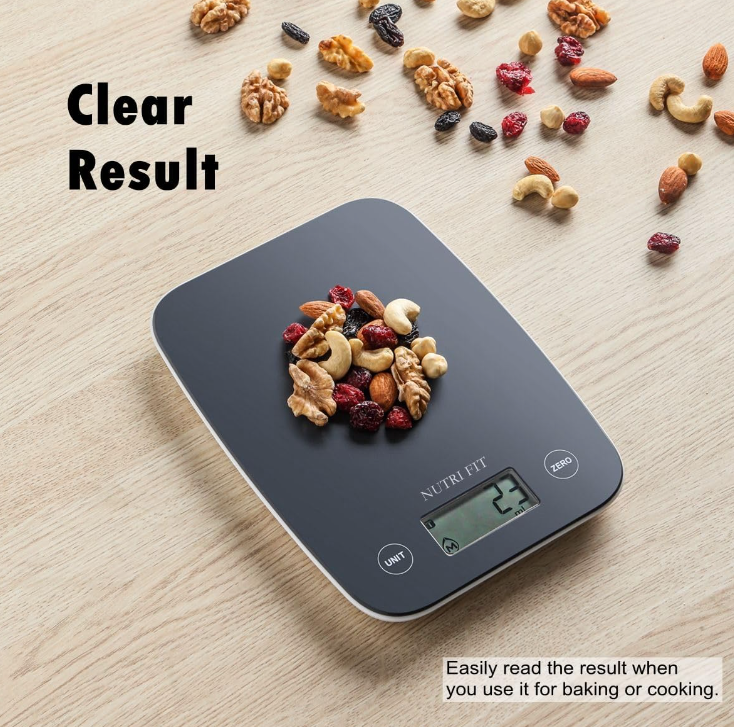 Digital Food Scale - 11lb Capacity, Cooking Scale for Grams & Ounces