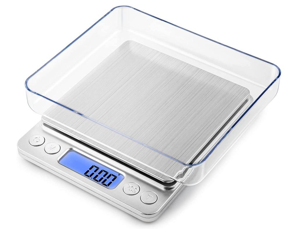 Digital Kitchen Food Scale - High Precision 500g/0.01g, Stainless Steel