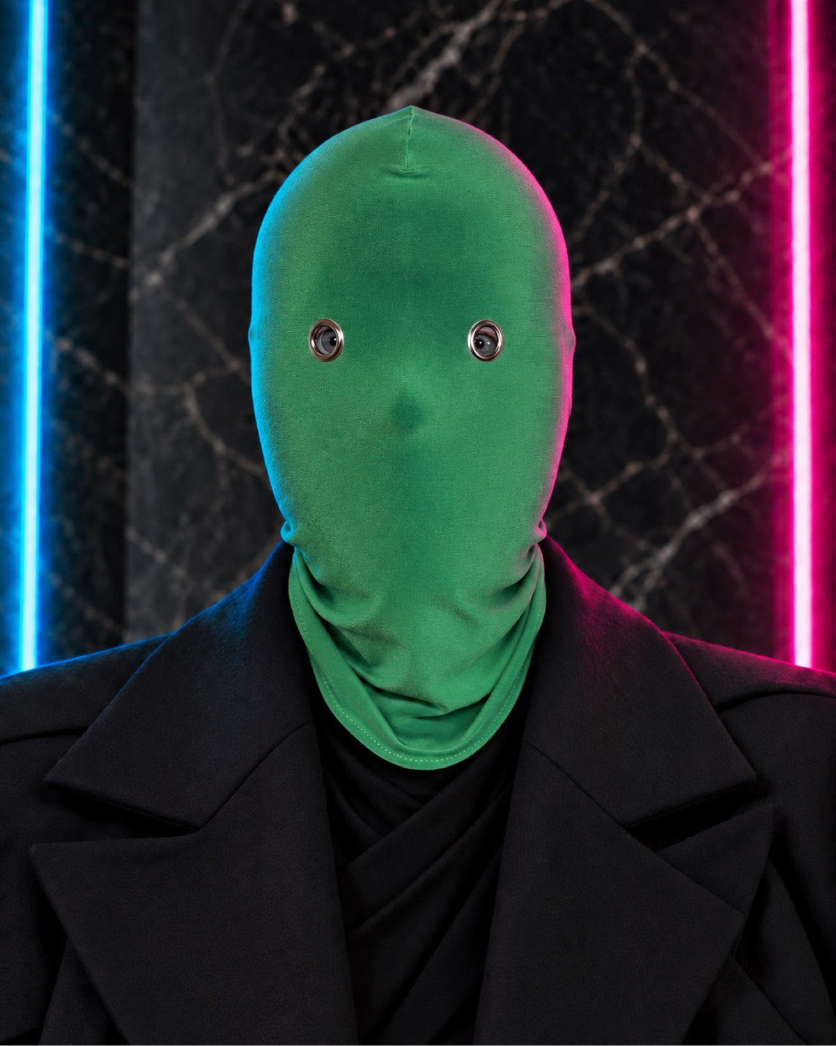 Full Face Mask Green – Solid Color Balaclava with Eyelets