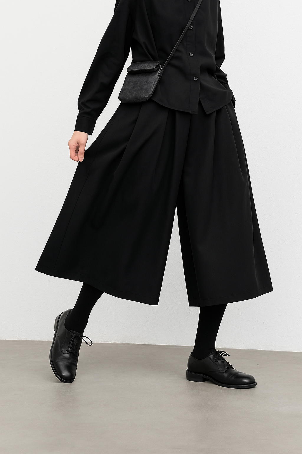Japanese Hakama Pants Unisex Wide Leg Trousers