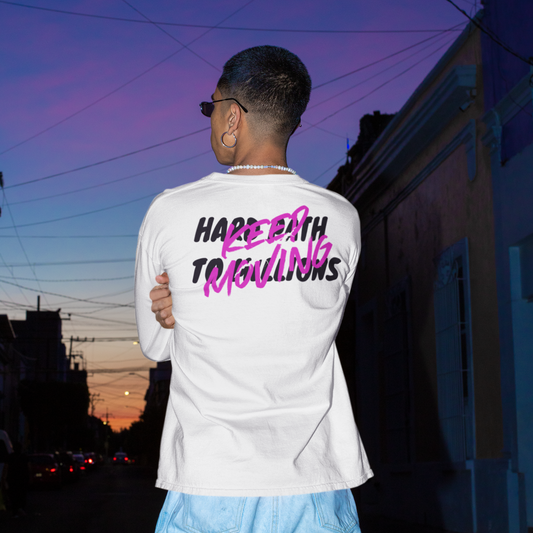 Oversized Long Sleeve Shirt – Hard Path to Millions Streetwear Tee