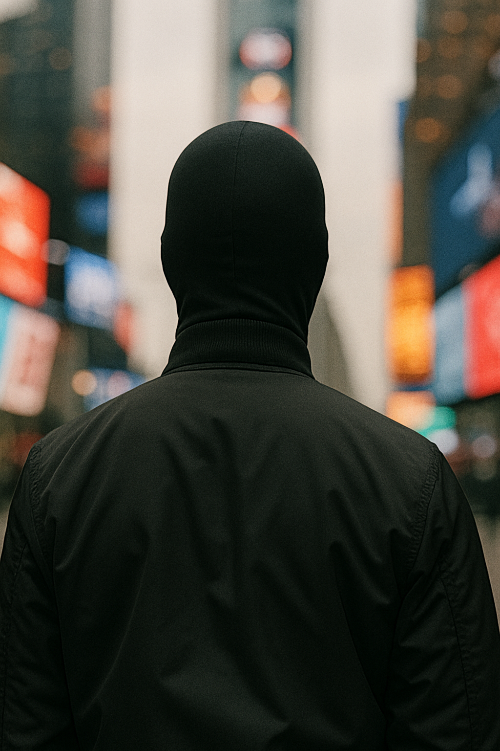 Black Full-Face Techwear Mask – Seamless Balaclava for Photoshoots, Streetwear, Performance & Creative Projects