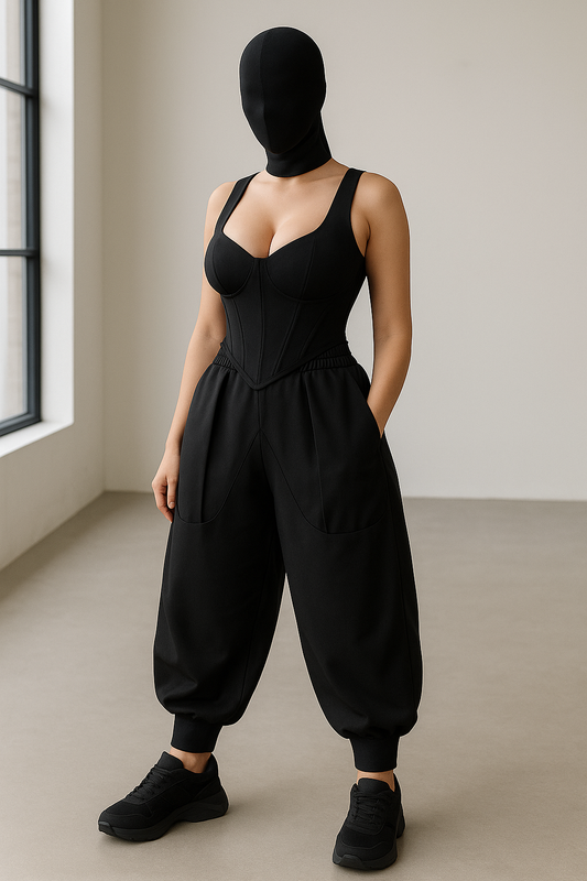 Oversized Japanese 5D Balloon Pants for Women • High-Waist Avant-Garde Harem Trousers