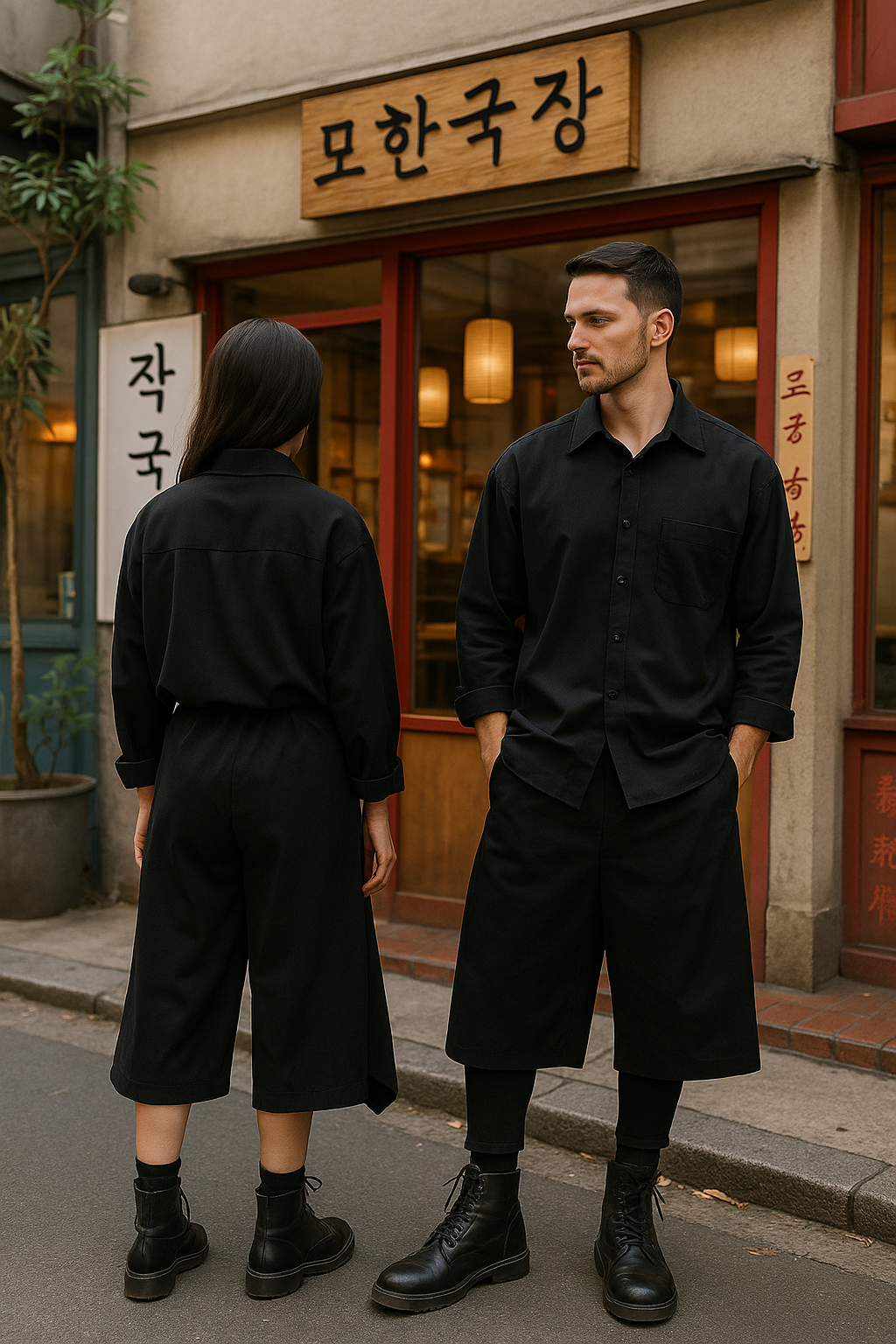 Avant-Garde Samurai Wrap Pants – Asymmetric Techwear Culottes