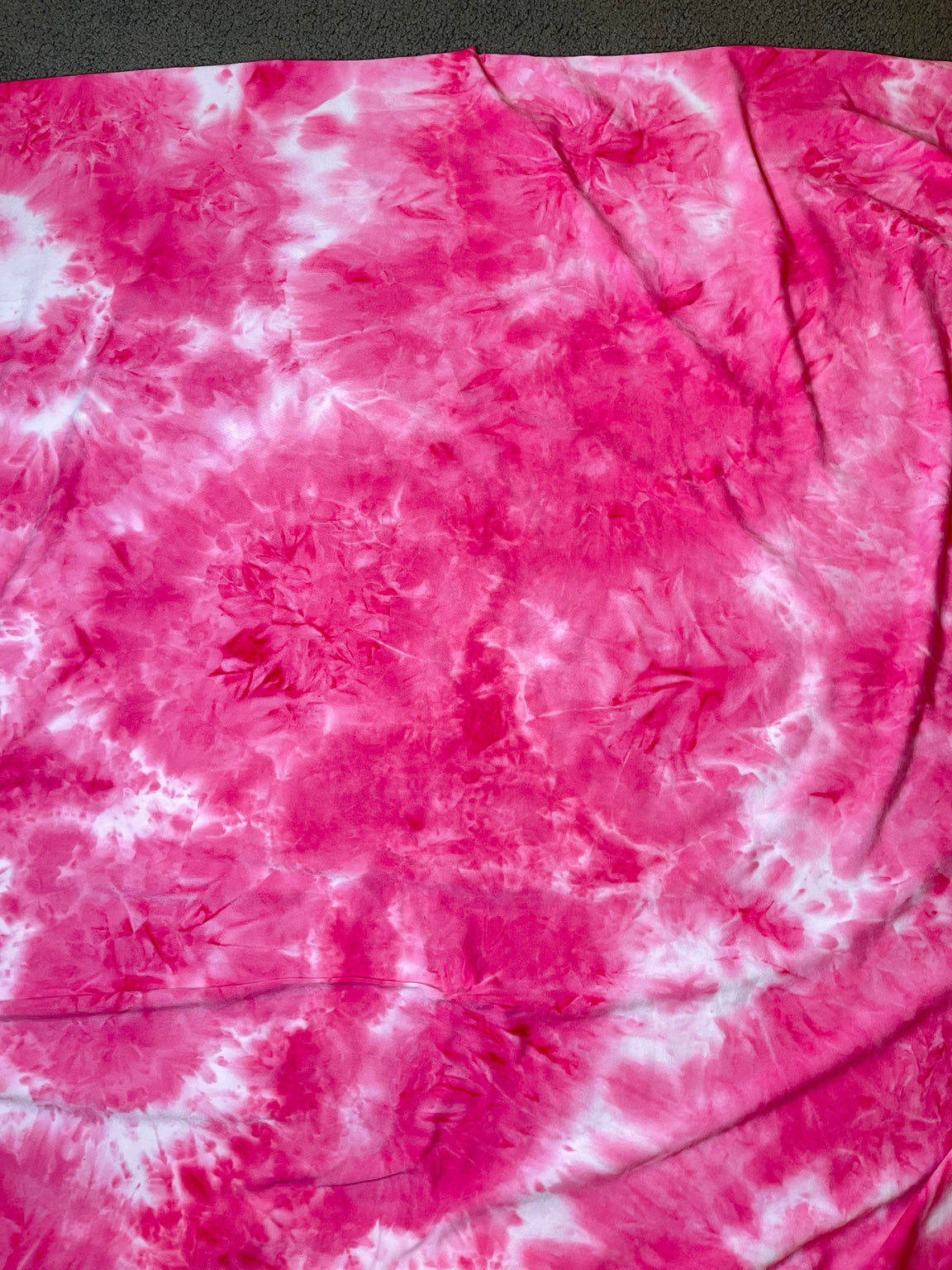Close-up of pink and white tie dye fabric used for the OTKYDACH SP826 full face balaclava mask