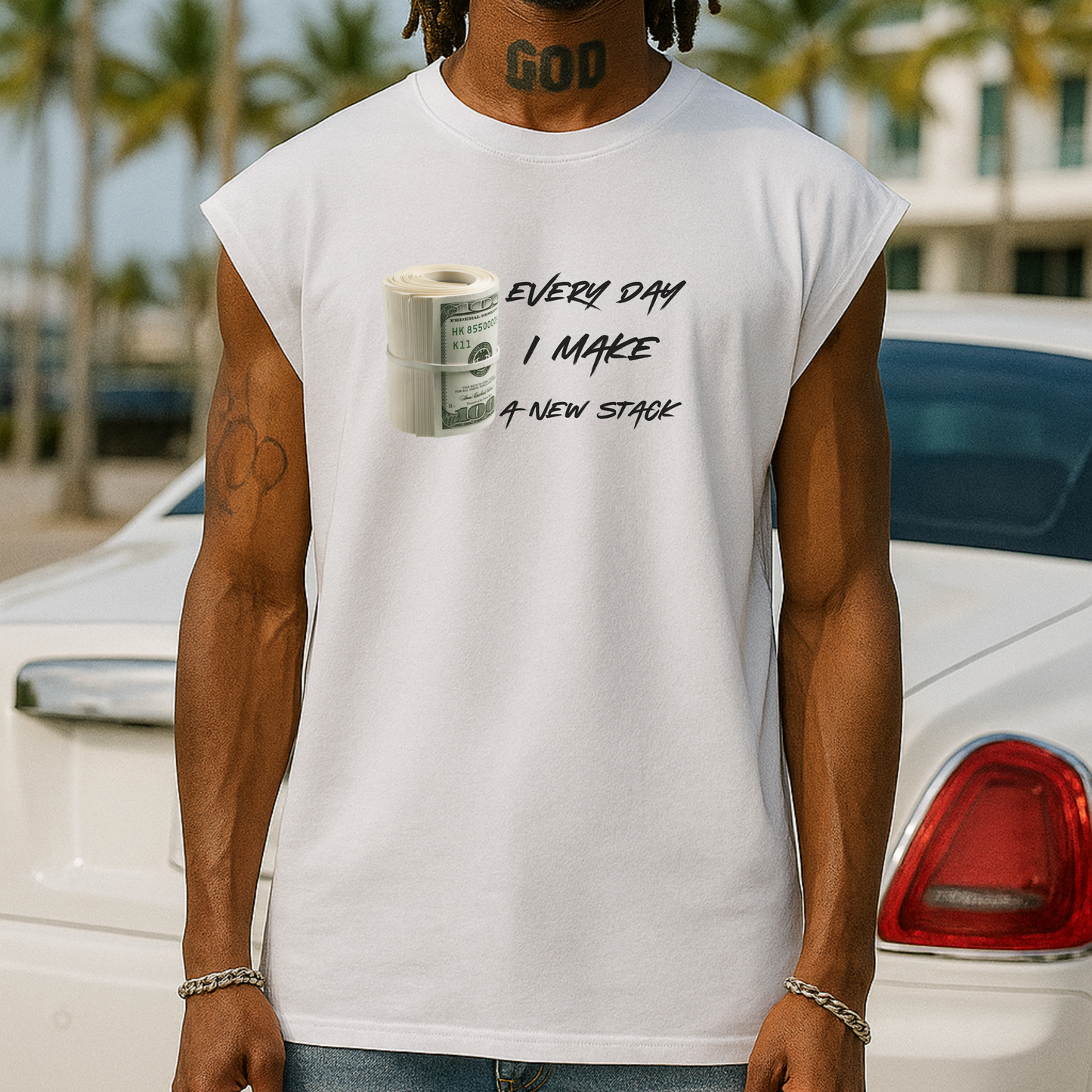 Streetwear Sleeveless Shirt Every Day I Make a New Stack Muscle Tee